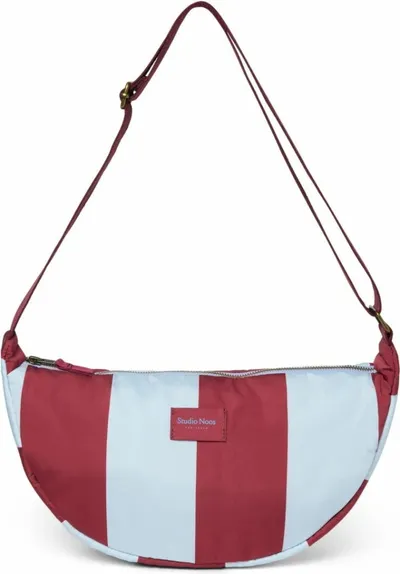 STUDIO NOOS Bold Stripe Adult FANNY kabelka Bordeaux/Lignt Blue 1