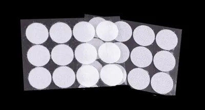 Suchý zip samolepicí kolečka, 25 mm, BÍLÝ, 12 párů/bal. 1