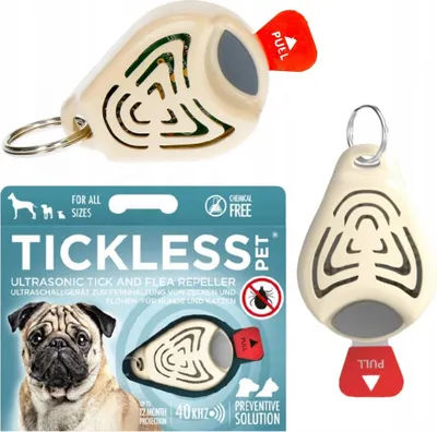 Tickless pet Ultrazvukový odpuzovač klíšťat a blech pro psy barvy beige 1 kus 1