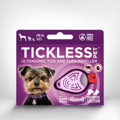 Tickless pet Ultrazvukový odpuzovač klíšťat a blech pro psy barvy pink 1 kus 1