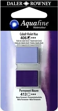 Umělecká akvarelová barva Daler-Rowney Aquafine dvojbalení Kobalt fialový/ Mauve 1