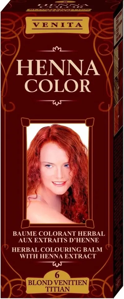 Venita Henna Color barvící balzám na vlasy 6 Titian 75 ml 1