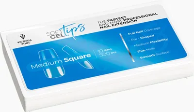 VICTORIA VYNN Tipy na nehty Medium Square 500 ks 1