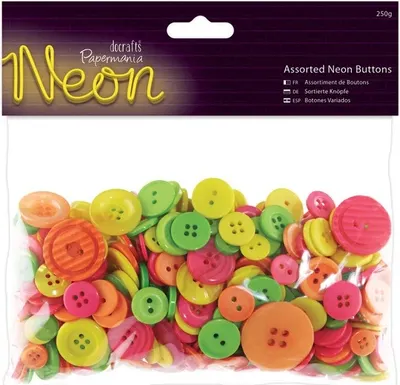 WEST DESIGN Knoflíky mix (250g) Neonové FOTO pouze ilustrační 1